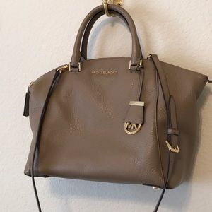 Michael Kors Taupe leather satchel